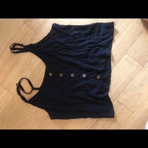 Black button down flowy blouse